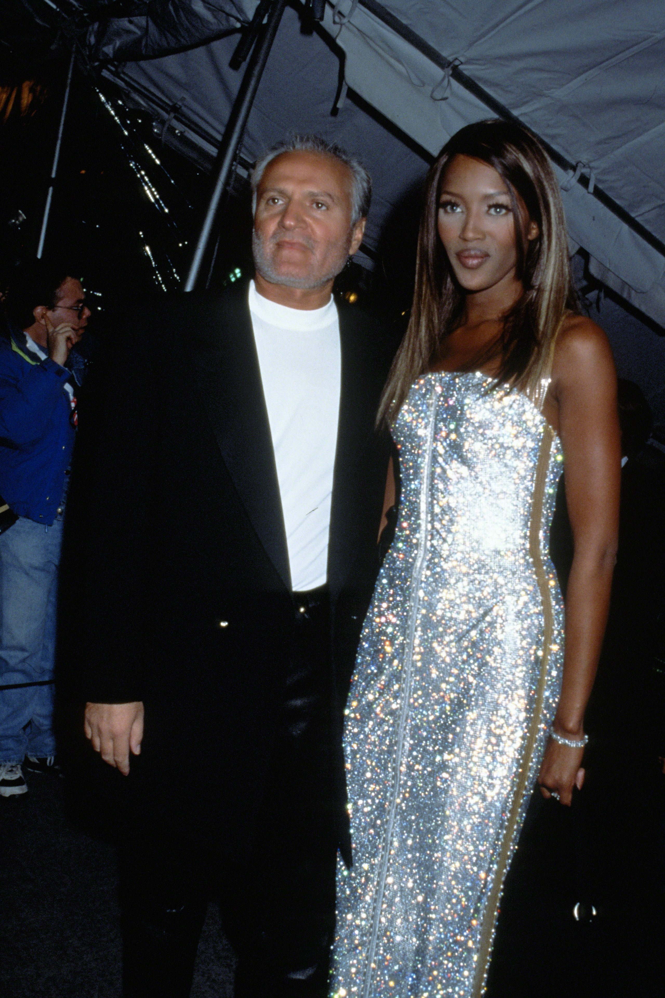 NEW YORK NY  CIRCA 1995 Gianni Versace and Naomi Campbell circa 1995 in New York City.