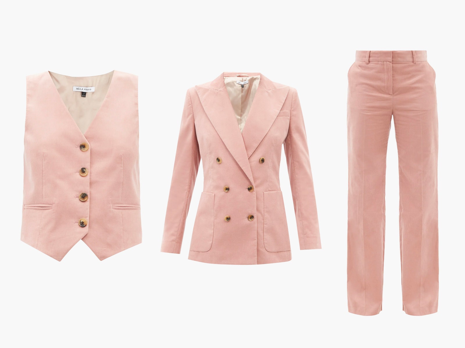 Жилет 26365 рублей жакет 54895 рублей брюки 28010 рублей все Bella Freud matchesfashion.com