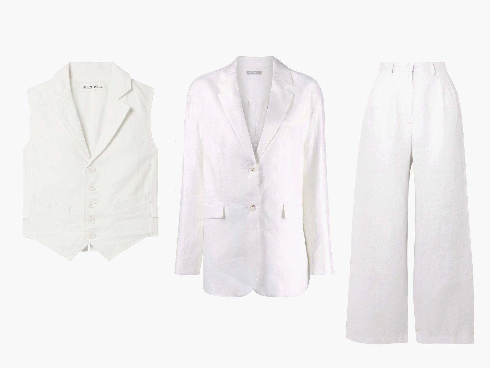 Жилет Alex Mill 10580 рублей netaporter.com жакет 12 Storeez 12579 рублей farfetch.com брюки Faithfull the Brand 15028...