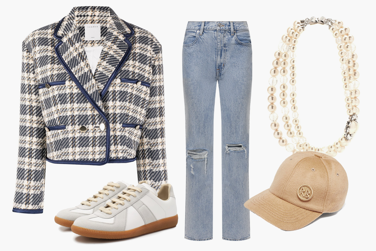 Жакет Sandro 22450 рублей farfetch.com кеды Maison Margiela 35950 рублей tsum.ru джинсы SLVRLAKE 29950 рублей tsum.ru...