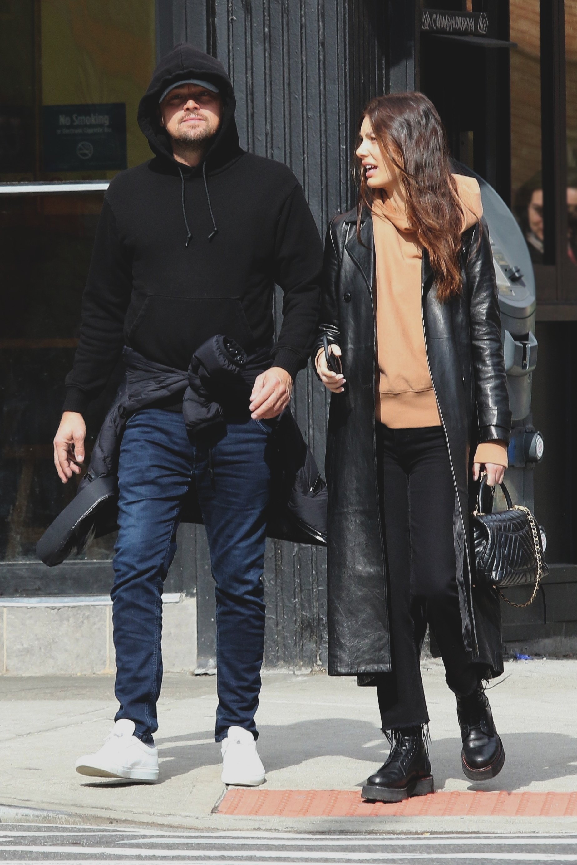 New York NY   Leonardo DiCaprio and Camila Morrone are all smiles as they spend a romantic afternoon in Manhattan's...