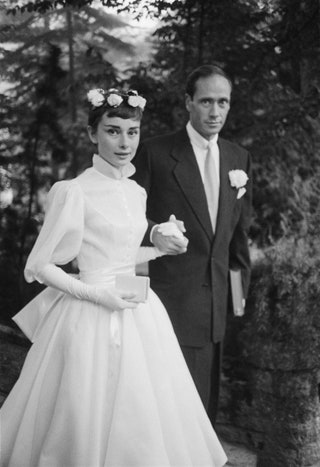 Свадьба Одри Хепберн и Мела Феррера 1954