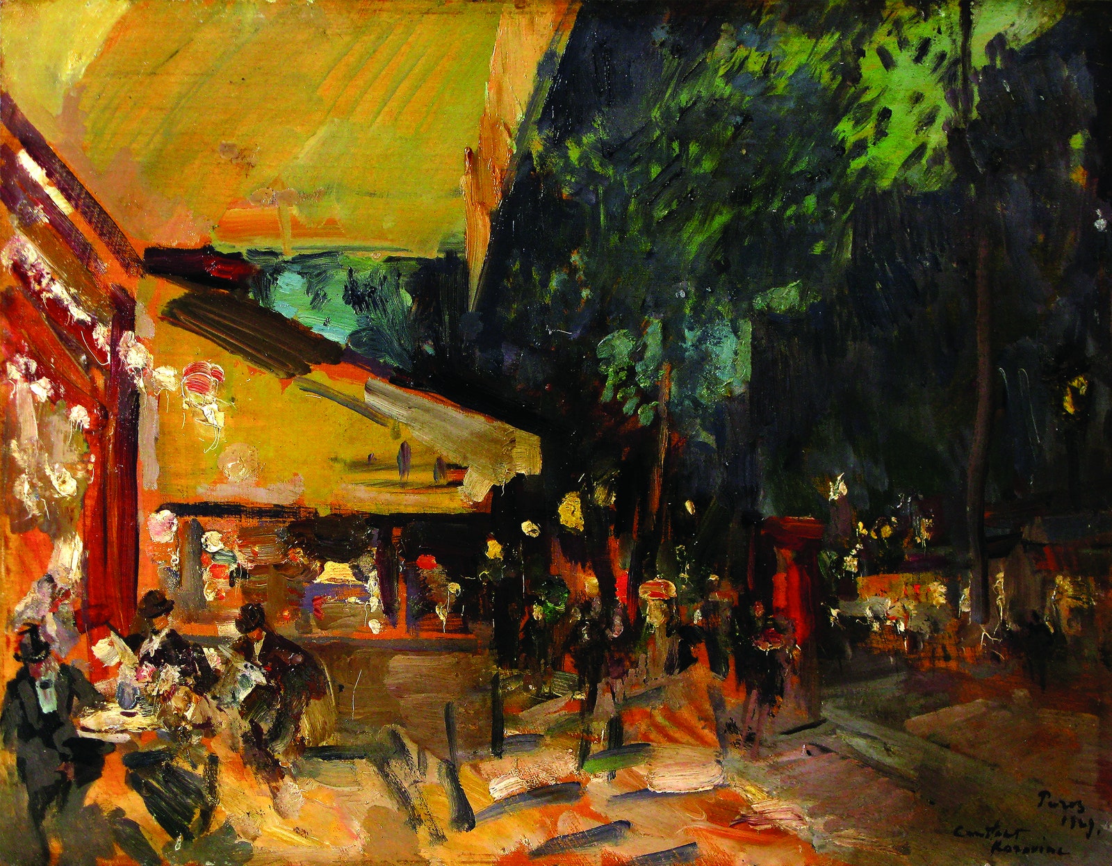 Константин Коровин «Париж. Ночное кафе» 1929