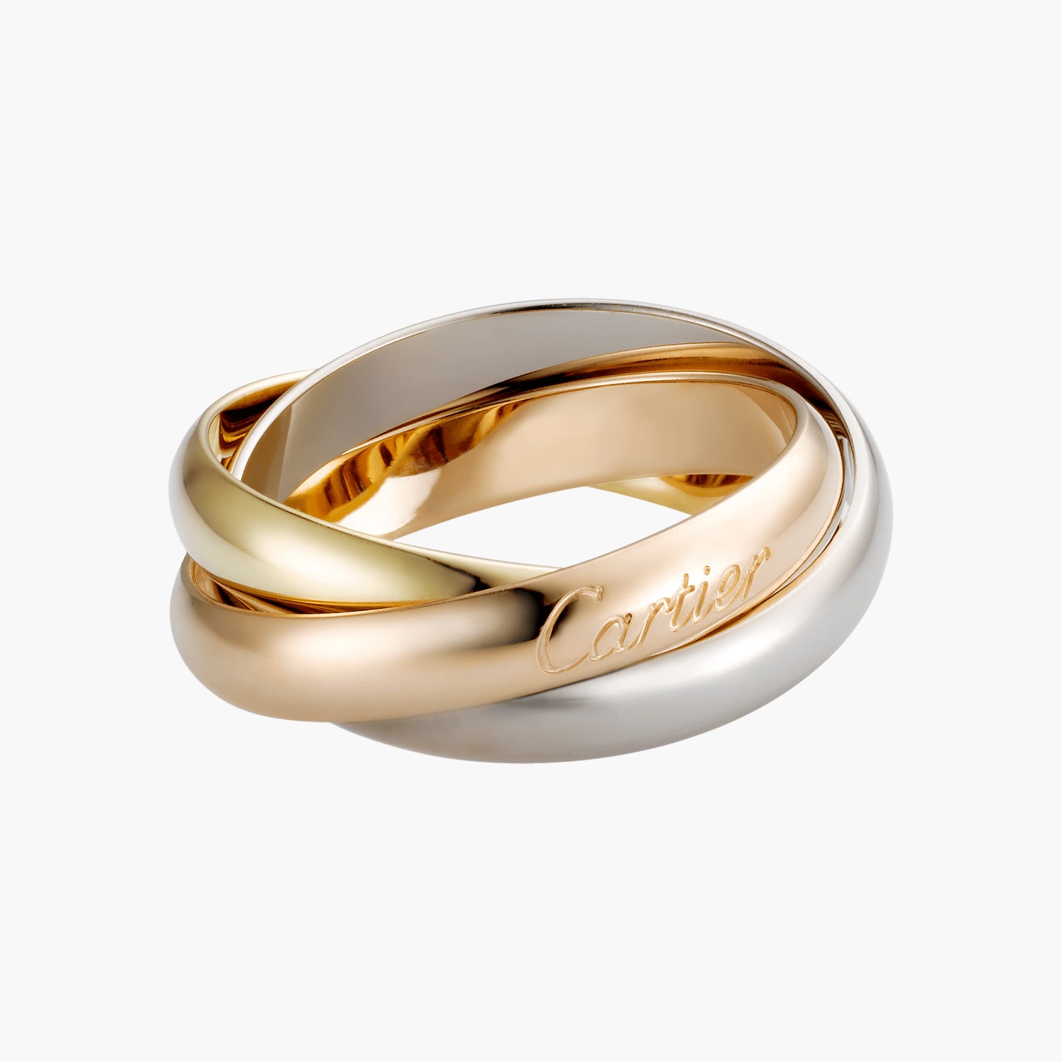 Кольцо Trinity из белого желтого и розового золота Cartier