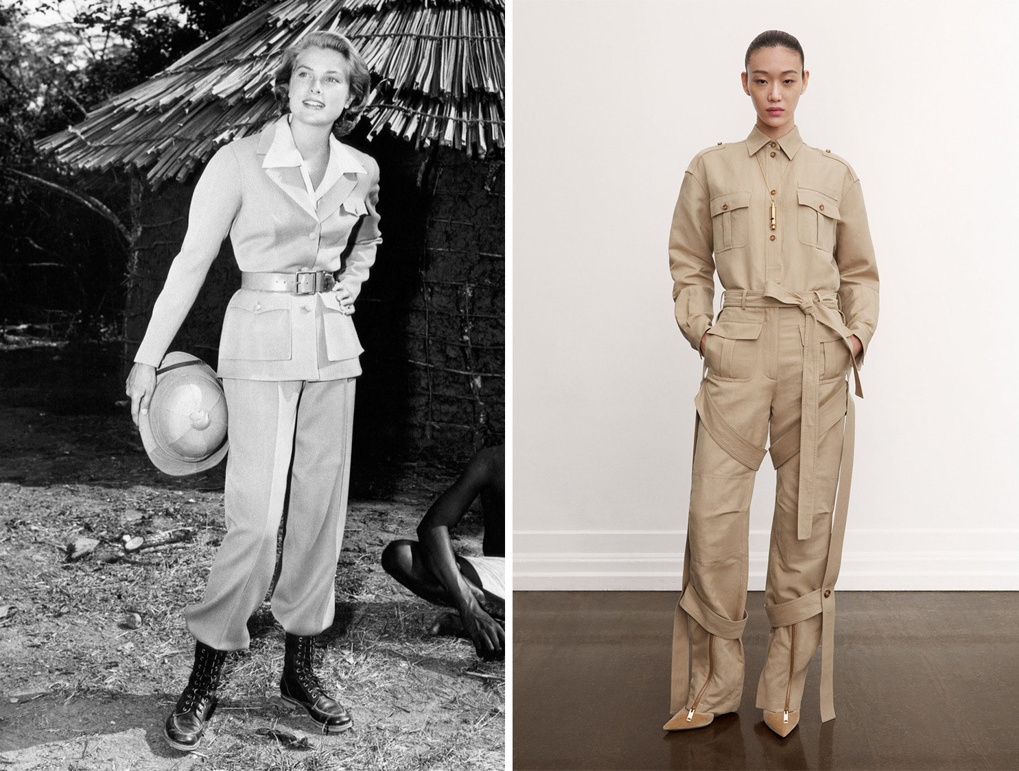 Грейс Келли на съемках фильма «Могамбо»  Burberry prefall 2021