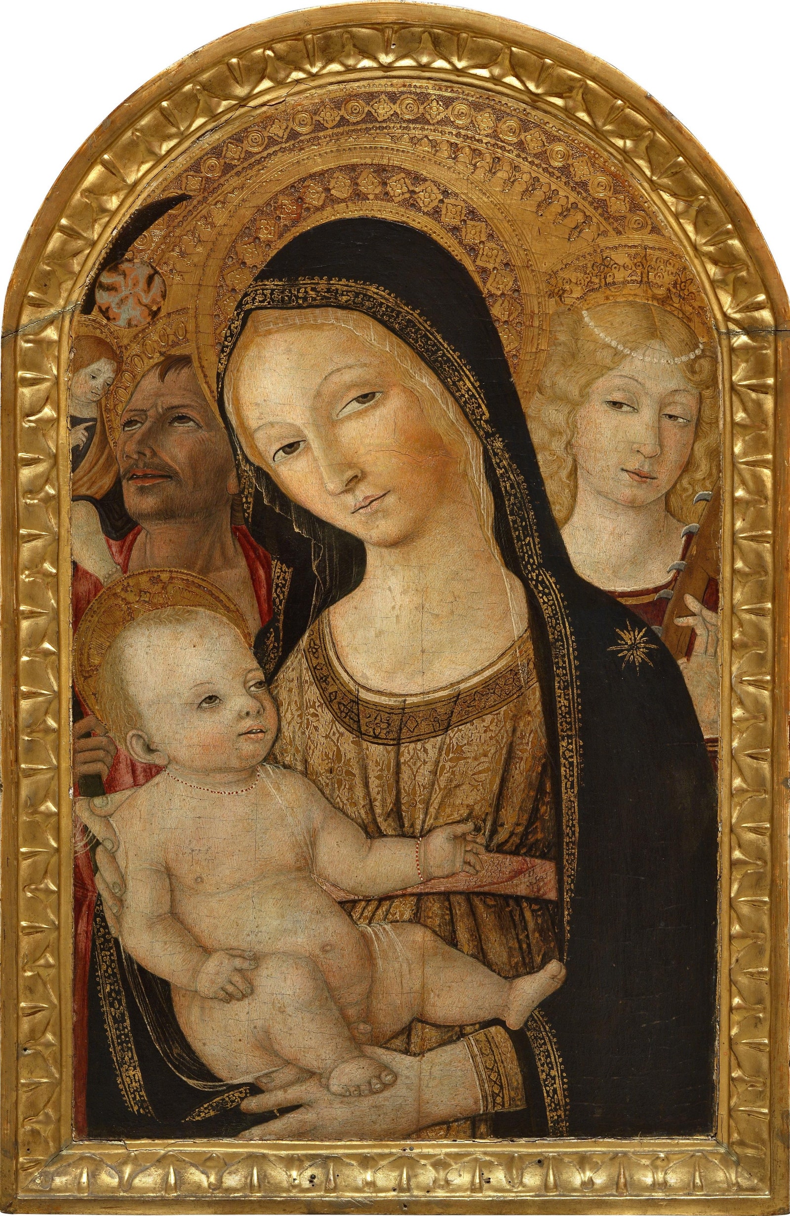«Мадонна с младенцем святыми Екатериной и Христофором» Маттео ди Джованни 1490е
