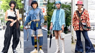 Стритстайл на Неделе моды весналето 2022 в Токио