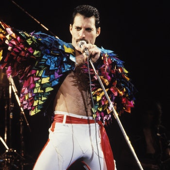 Freddie Mercury of Queen 1982 Tour at the Various Locations in Oakland California