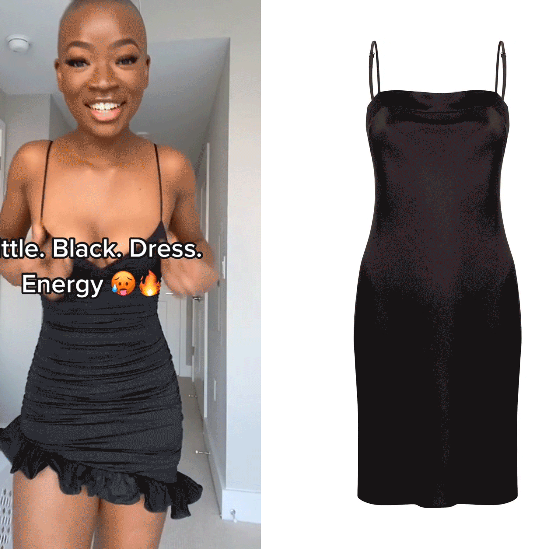 В TikTok новый большой тренд, и это… маленькое черное платье
