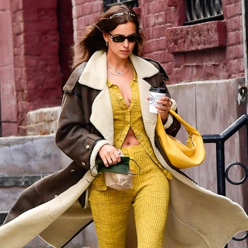 NEW YORK NY  JANUARY 22  Irina Shayk is seen walking in soho on January 22 2021 in New York City.