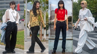 Стритстайл на Неделе моды весналето 2022 в Шанхае