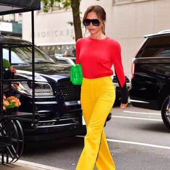 NEW YORK NEW YORK  OCTOBER 12 Victoria Beckham is seen on streets of the Upper East Side on October 12 2021 in New York...