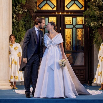 23102021 Greece Wedding of Prince Philippos of Greece and Denmark and Princess NinaNastassja Flohr at the Metropolitan...