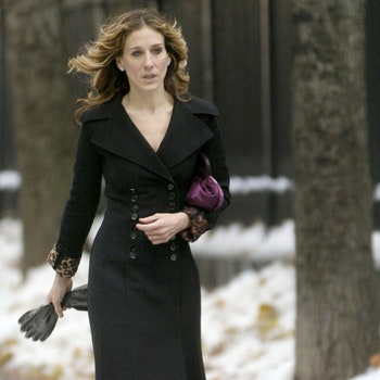 Sarah Jessica Parker during Sex and The City on Location  December 1 2003 at New York City in New York NY United States.