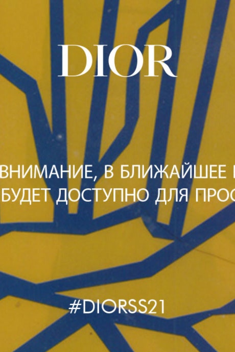 Прямая трансляция показа Dior весналето 2021 в 1530 по московскому времени