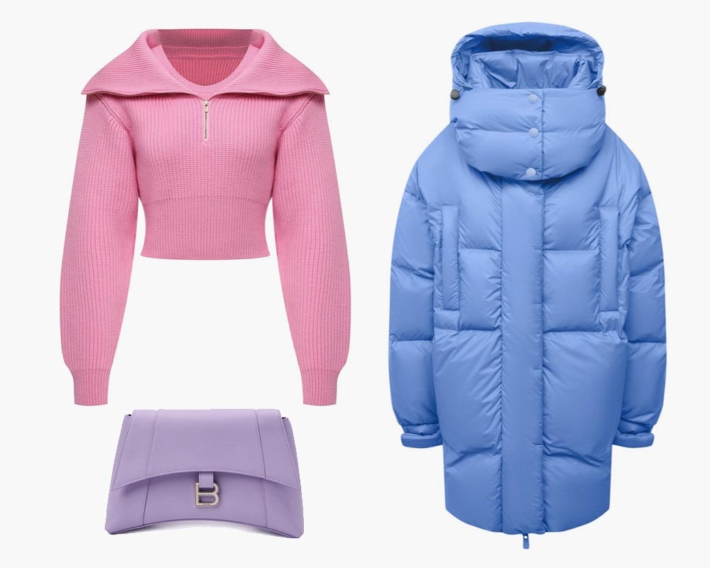 Cвитер Jacquemus 56450 рублей tsum.ru cумка Balenciaga 145500 рублей tsum.ru пуховик Bacon 82650 рублей tsum.ru