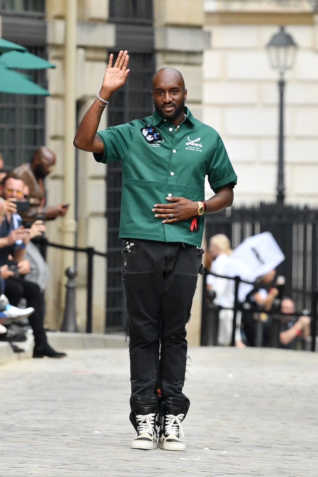 PARIS FRANCE  JUNE 20 Virgil Abloh walks the runway during the Louis Vuitton Menswear Spring Summer 2020 show as part of...