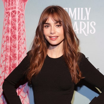 WASHINGTON DC  DECEMBER 01 Lily Collins attends the Emily in Paris Season 2 celebration hosted by the French Ambassador...