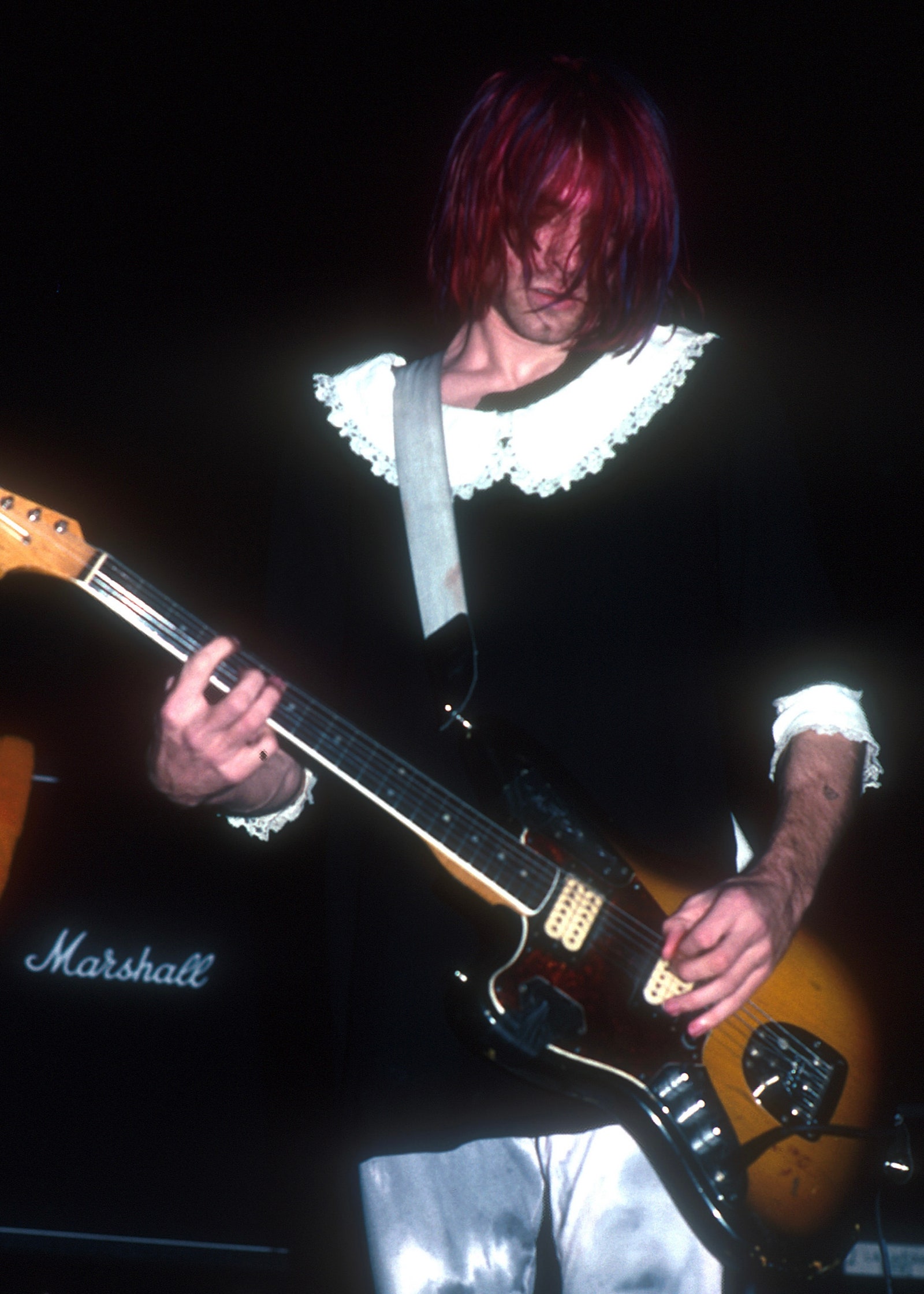 Курт Кобейн на концерте Nirvana 1991
