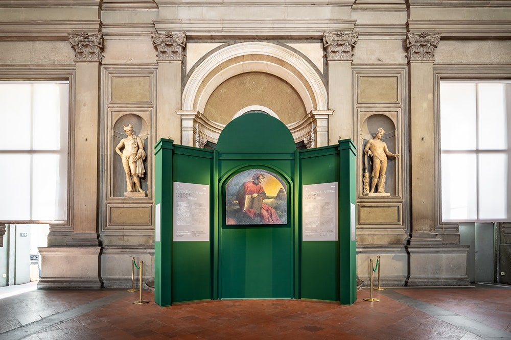 Аньоло Бронзино. «Аллегорический портрет Данте» 15321533. Экспозиция в Палаццо Веккьо копия