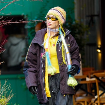 NEW YORK NEW YORK  DECEMBER 30 Bella Hadid is seen on December 30 2021 in New York City.