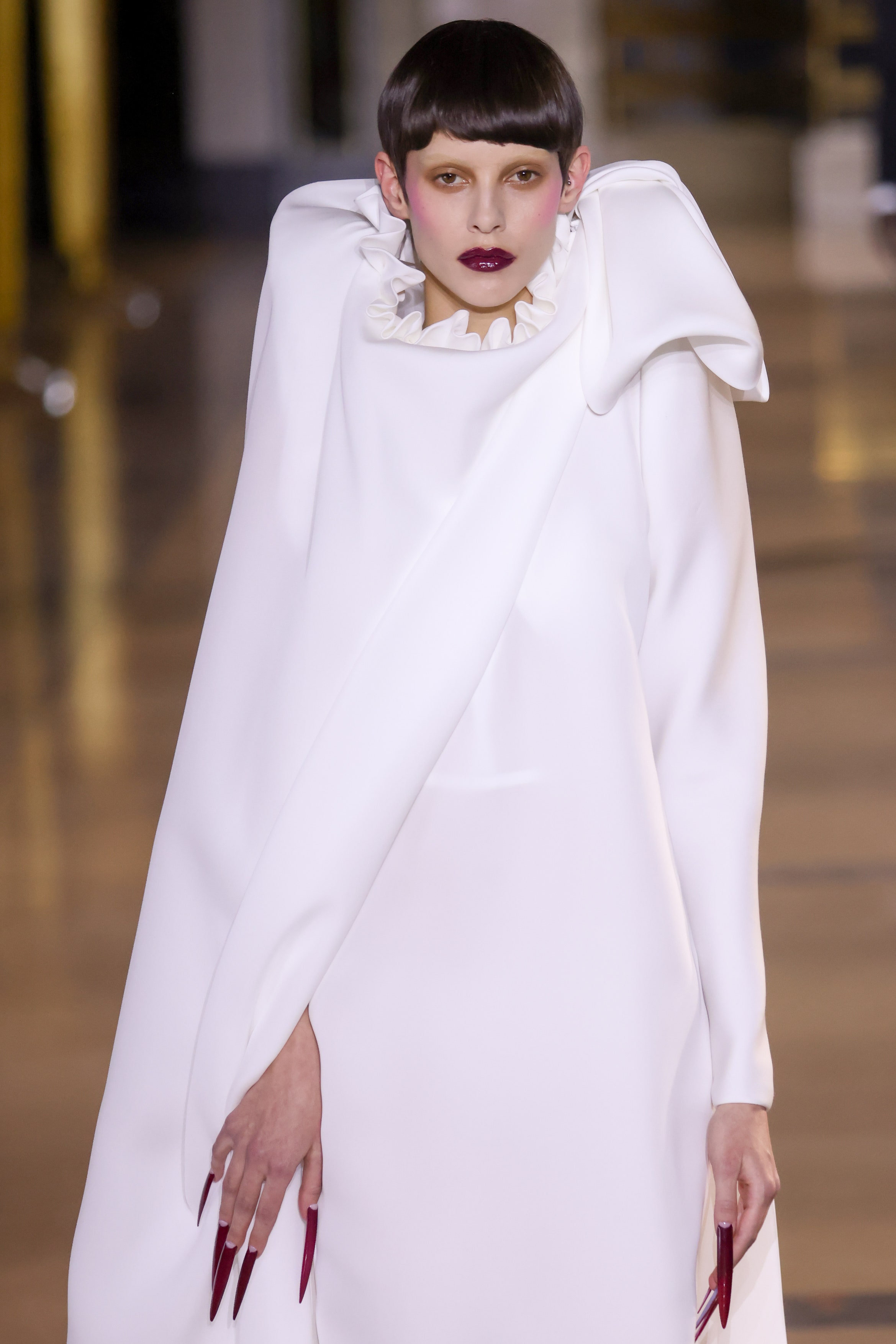 PARIS FRANCE  JANUARY 26  A model walks the runway during the Viktor  Rolf Haute Couture SpringSummer 2022 show as part...
