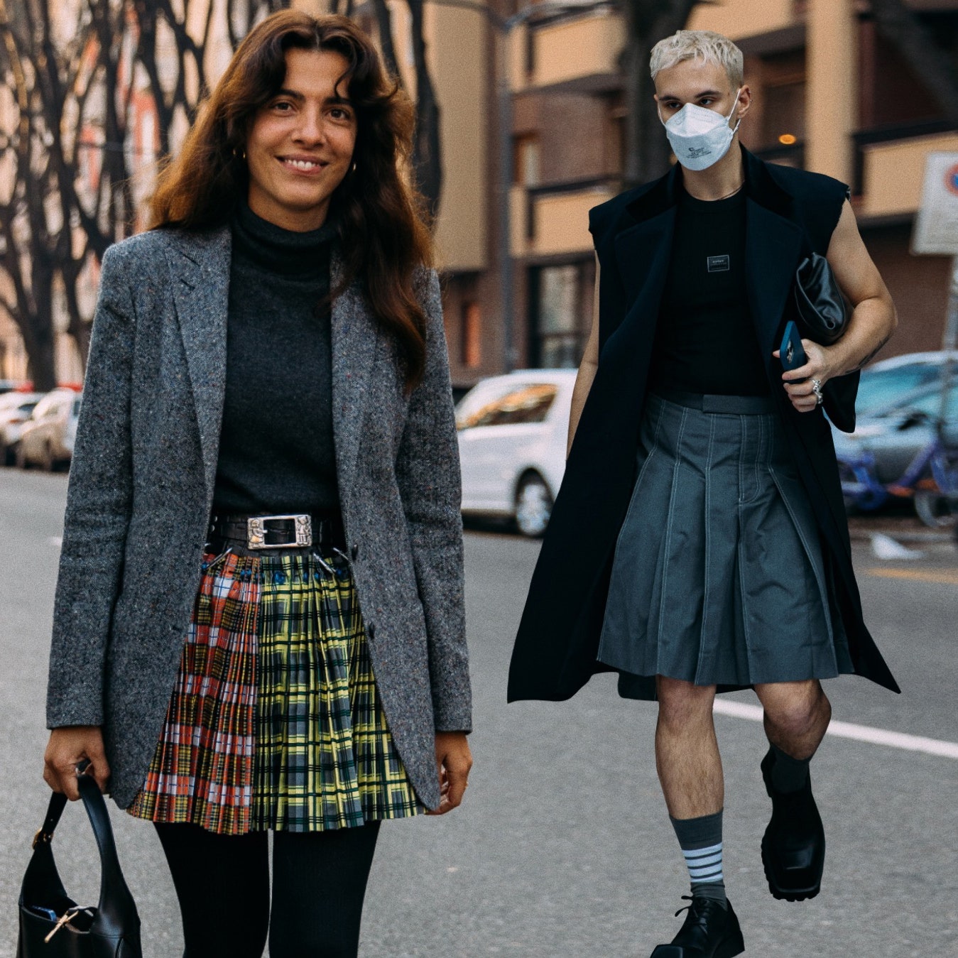 Плиссированные юбки &- страсть героев стритстайла. 16 модных вариантов ищите тут