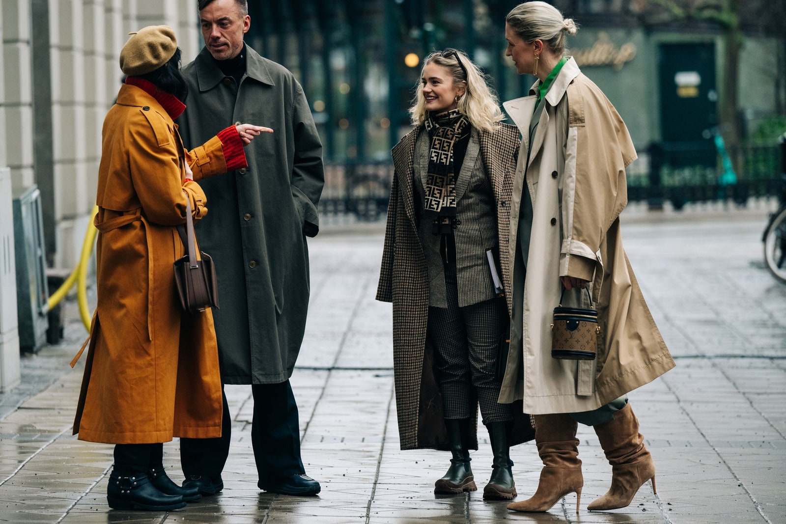 Стритстайл на Неделе моды в Копенгагене февраль 2022