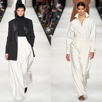 Серое пальто — тренд миланской Недели моды